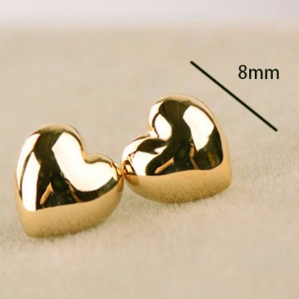 Gold-Plated Heart Pendant necklace and earrings - Picture 3 of 4